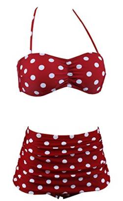 Aloha-Beachwear Damen Bikini A7033 Rot/Weiss Gr. 36 von Aloha-Beachwear