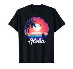 Aloha Hawaii Hawaii Insel Shirt Palm Beach Surfboard Surf T-Shirt von Aloha Hawaii Hawaiian Island Shirt Palm Beach Surf