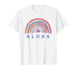 Aloha Niedlicher Boho-Regenbogen, für Damen und Mädchen, Urlaub, hawaiianisch T-Shirt von Aloha Hawaii Hawaiian Island Vacation Beach Lover