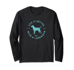 Das Leben ist besser mit einem Labrador Hawaii Logo Langarmshirt von Aloha Joe's Hawaii