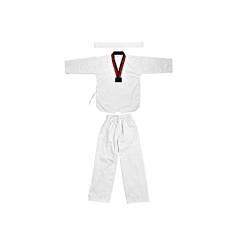 Alomejor Taekwondo Uniform Full Cotton Long Sleeves mit weißem Gürtel Karate Kostüm für Erwachsene & Kinder(120) Taekwondo von Alomejor
