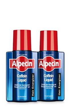 Alpecin Coffein-Liquid - 2 x 200 ml - Hair Energizer zur Vorbeugung von erblich bedingtem Haarausfall bei Männern – zur Stärkung der Haarwurzel von Alpecin