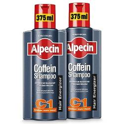 Alpecin Coffein-Shampoo C1, 2 x 375 ml - Haarwachstum stimulierendes Haarshampoo gegen erblich bedingten Haarausfall bei Männern - zur Verbesserung des Haarwachstums von Alpecin