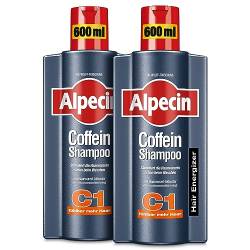 Alpecin Coffein-Shampoo C1, 2 x 600 ml - Haarwachstum stimulierendes Haarshampoo gegen erblich bedingten Haarausfall bei Männern - zur Verbesserung des Haarwachstums von Alpecin