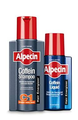 Alpecin Coffein-Shampoo C1 + Alpecin Coffein Liquid im Set - 1 x 250 ml + 1 x 200 ml – Das Hair-Energizer-Set aus Shampoo und Haarwasser gegen erblich bedingten Haarausfall bei Männern von Alpecin