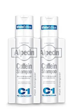 Alpecin Coffein-Shampoo C1 White Edition - 2 x 250 ml - Für starke Haare | Sonderedition mit belebend-frischem Duft | Natürliches Haarwachstum & Haarpflege für Männer | Made in Germany von Alpecin