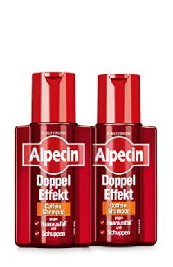 Alpecin Doppel-Effekt Coffein-Shampoo, 2 x 200 ml - Gegen erblich bedingten Haarausfall und Schuppen | Geeignet bei schnell fettender Kopfhaut von Alpecin