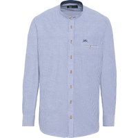 Alpenfeeling Trachtenhemd, Regular-Fit, Stehkragen, für Herren, blau, L von Alpenfeeling