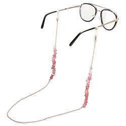 Alpenflüstern Brillenkette Steine - Sonnenbrillenkette, Maskenkette, Kette für Sonnenbrille (rosa-rosé) DHK288 von Alpenflüstern
