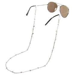 Alpenflüstern Trachten-Brillenkette Herzchen - Sonnenbrillenkette, Maskenkette, Kette für Sonnenbrille (silber-farben) DHK286 von Alpenflüstern