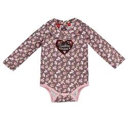 BONDI Body langarm ´Blumenallover´, flower allover 56 Tracht Baby Mädchen Artikel-Nr.86781 von Alpenglück