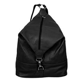 Alpenleder Rucksack - BRASIL (Handgefertigt) - Nachhaltiges Bio-Leder aus regionaler Landwirtschaft | Daypacks, Rucksack Leder für Damen & Herren *Fair Produziert* (32.5x30x15cm, 15L, Schwarz) von Alpenleder