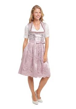 Alpenmärchen Midi Dirndl aus Exklusiver Kollektion inkl. Spitzenschürze Gr.46 - ALM520 von Alpenmärchen