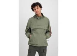 Anorak ALPHA INDUSTRIES "ALPHA Men - Utility Jackets Embroidery Logo" Gr. L, grün (olive) Herren Jacken Regenjacken von Alpha Industries