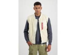 Blouson ALPHA INDUSTRIES "ALPHA Men - Vests Teddy Vest" Gr. 3 XL, weiß (off white) Herren Jacken Übergangsjacken von Alpha Industries