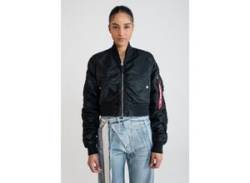 Bomberjacke ALPHA INDUSTRIES "ALPHA Women - Bomber & Flight Jackets MA-1 Boxy Wmn" Gr. L, schwarz (black) Damen Jacken Übergangsjacken von Alpha Industries