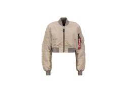 Bomberjacke ALPHA INDUSTRIES "ALPHA Women - Bomber & Flight Jackets MA-1 Boxy Wmn" Gr. M, beige (vintage sand) Damen Jacken Übergangsjacken von Alpha Industries