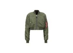 Bomberjacke ALPHA INDUSTRIES "ALPHA Women - Bomber & Flight Jackets MA-1 Boxy Wmn" Gr. M, grün (sage, green) Damen Jacken Übergangsjacken von Alpha Industries