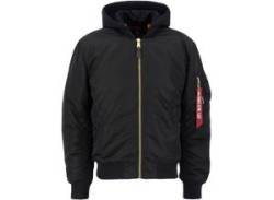 Bomberjacke ALPHA INDUSTRIES "MA-1 ZH Back EMB" Gr. L, schwarz (black) Herren Jacken Übergangsjacken von Alpha Industries