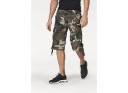 Cargobermudas ALPHA INDUSTRIES "Jet Short" Gr. 34, N-Gr, braun (tarnfarben) Herren Hosen von Alpha Industries