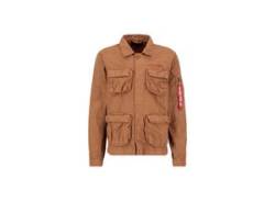 Hemdjacke ALPHA INDUSTRIES "ALPHA Men - Overshirts Ripstop Cargo Overshirt" Gr. M, braun (hazel brown) Herren Jacken Übergangsjacken von Alpha Industries