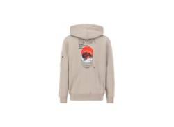 Hoodie ALPHA INDUSTRIES "ALPHA Men - Hoodies NASA Orbit Hoody" Gr. XL, beige (vintage sand) Herren Sweatshirts von Alpha Industries