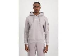 Hoodie ALPHA INDUSTRIES "ALPHA Men - Hoodies Organics EMB Hoody" Gr. 2 XL, grau (organic grey) Herren Sweatshirts von Alpha Industries