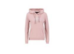 Hoodie ALPHA INDUSTRIES "ALPHA Women - Hoodies New Basic Hoody G Wmn" Gr. L, silberfarben (silver pink) Damen Sweatshirts -jacken von Alpha Industries