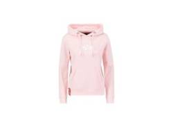 Hoodie ALPHA INDUSTRIES "ALPHA Women - Hoodies New Basic Hoody Wmn" Gr. S, pink (pastel pink) Damen Sweatshirts -jacken von Alpha Industries