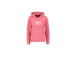 Hoodie ALPHA INDUSTRIES "ALPHA Women - Hoodies New Basic Hoody Wmn" Gr. XS, rot (coral red) Damen Sweatshirts -jacken von Alpha Industries