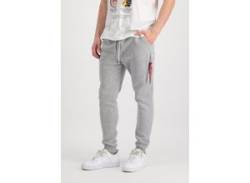 Jogginghose ALPHA INDUSTRIES "ALPHA Men - Jogger NASA Cargo Sweat Jogger" Gr. S, Normalgrößen, grau (grey heather) Herren Hosen Jogginghosen von Alpha Industries