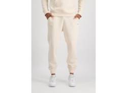 Jogginghose ALPHA INDUSTRIES "ALPHA Men - Jogger Unisex EMB Jogger" Gr. XS, Normalgrößen, weiß (jet stream white) Herren Hosen Jogginghosen von Alpha Industries