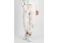 Jogginghose ALPHA INDUSTRIES "ALPHA Women - Jogger Crane Wmn" Gr. XS, Normalgrößen, weiß (jet stream white) Damen Hosen Freizeithosen von Alpha Industries