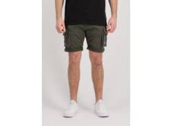 Shorts ALPHA INDUSTRIES "ALPHA Men - Crew Short Patch" Gr. 32, Normalgrößen, grau (greyblack) Herren Hosen Shorts von Alpha Industries