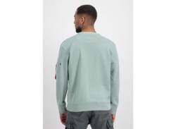 Sweater ALPHA INDUSTRIES "ALPHA Men - Sweatshirts Double Layer Sweater" Gr. L, grün (dusty green) Herren Sweatshirts von Alpha Industries