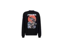 Sweater ALPHA INDUSTRIES "ALPHA Men - Sweatshirts Japan Wave Warrior Sweater" Gr. L, schwarz (black) Herren Sweatshirts von Alpha Industries