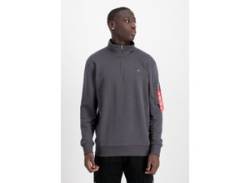 Sweater ALPHA INDUSTRIES "ALPHA Men - Sweatshirts X-Fit Half Zip Sweater" Gr. M, grau (vintage grey) Herren Sweatshirts von Alpha Industries