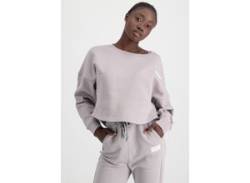 Sweater ALPHA INDUSTRIES "ALPHA Women - Sweatshirts" Gr. M, grau (organic grey) Damen Sweatshirts von Alpha Industries