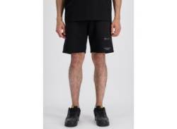 Sweatshorts ALPHA INDUSTRIES "ALPHA Men - Shorts Patch Short LF" Gr. M, Normalgrößen, schwarz (black) Herren Hosen Shorts von Alpha Industries