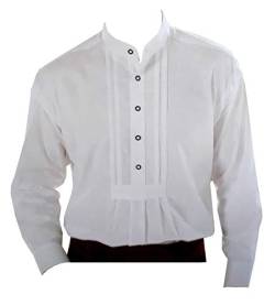 Alpin-Trachten Trachtenhemd Weiß Hemd für Lederhose mit Stehkragen 100% Baumwolle (M) von Alpin-Trachten
