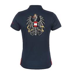 Damen Polo Shirt mit Österreich Adler - Montefuego Damen Poloshirt (as3, Alpha, x_l, Regular, Regular, Blau) von Alpin de luxe