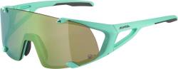 Alpina Hawkeye small Q-Lite Sportbrille (071 turquoise matt, Scheibe: Q-Lite, green mirror (S3)) von Alpina