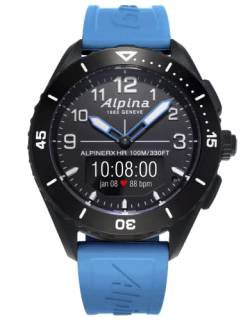 Alpina Herren Analog-Digital Quarz Uhr mit Gummi Armband AL-284LBBW5AQ6 von Alpina