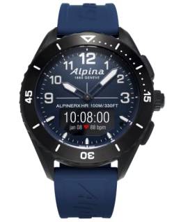 Alpina Herren Analog-Digital Quarz Uhr mit Gummi Armband AL-284LNN5AQ6 von Alpina