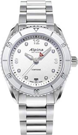 Alpina Herren Analog Quarz Uhr mit Edelstahl Armband AL-240SD3C6B von Alpina