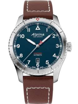 Alpina Herren Analog Quarz Uhr mit Edelstahl Armband mid-39657 von Alpina