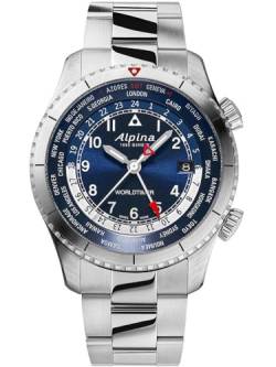 Alpina Herren Analog Quarz Uhr mit Edelstahl Armband mid-39672 von Alpina