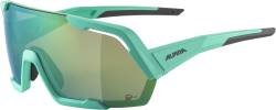 Alpina Rocket Q-Lite Sportbrille (072 turquoise matt, Scheibe: green mirror (S3)) von Alpina