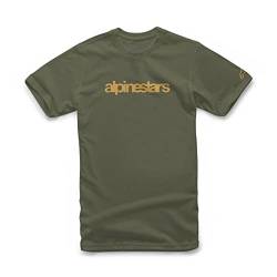 Alpinestars Herren Heritage Logo Tee T-Shirt, Militär/Gold, Large von Alpinestars