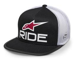 Alpinestars Herren Ride 4.0 Trucker Hat Baseballkappe, Schwarz/Weiß/Rot, One Size von Alpinestars